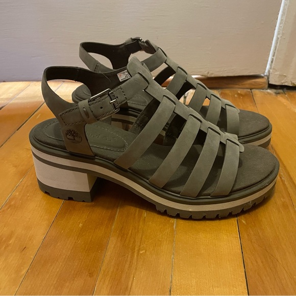 Timberland Violet Marsh fisherman Sandals - Green NWOT, size 7 - Picture 3 of 6